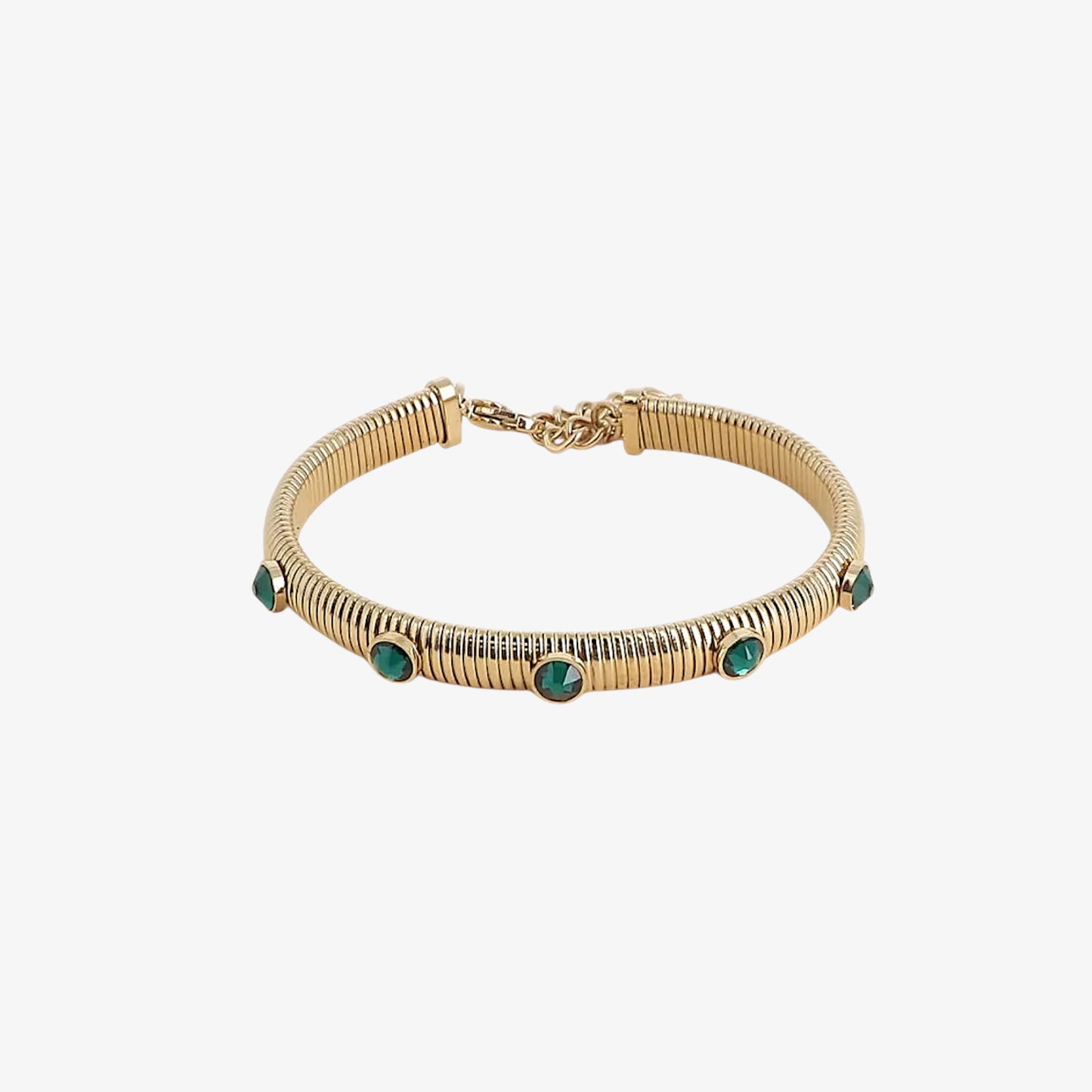 Bracelet Jana jonc strié cristaux Swarovski acier inoxydable