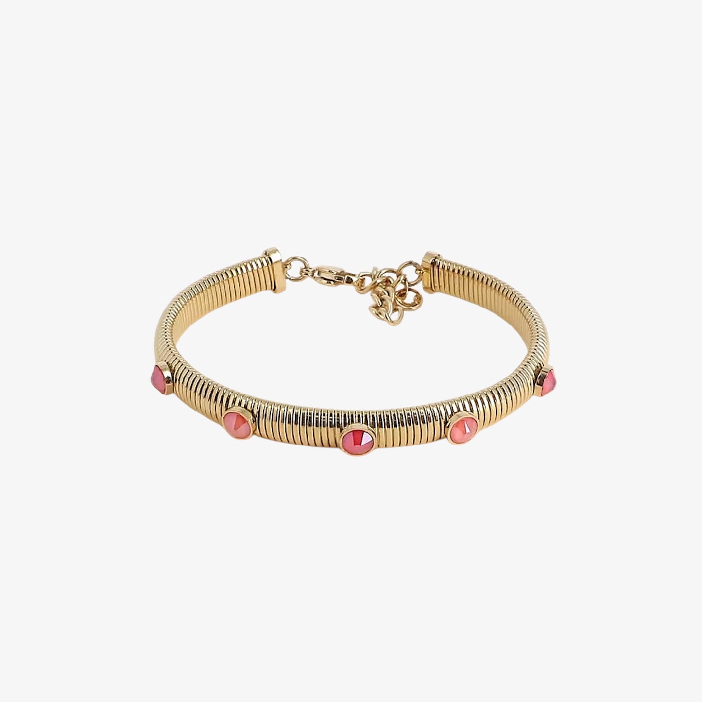 Bracelet Jana jonc strié cristaux Swarovski acier inoxydable
