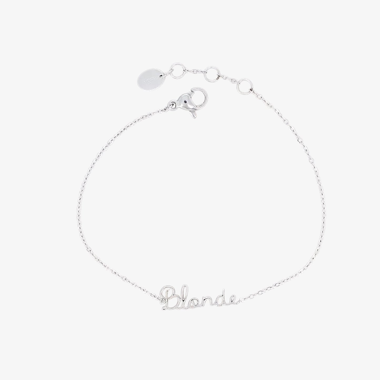 Bracelet LENA en acier inoxydable or ou argent avec pendentif blonde