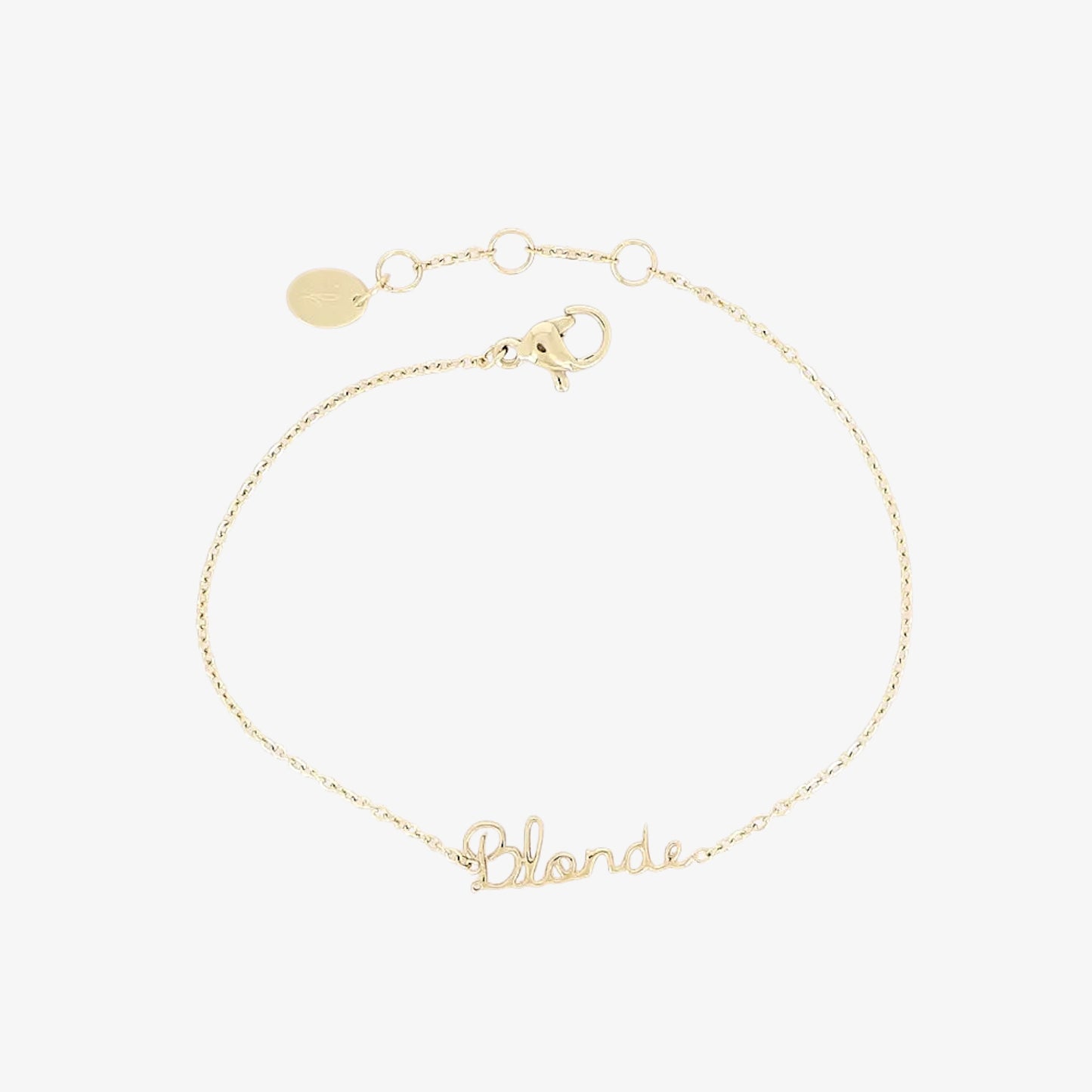 Bracelet LENA en acier inoxydable or ou argent avec pendentif blonde