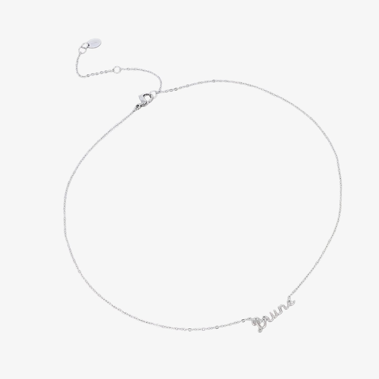 Collier CINTIA en acier inoxydable avec pendentif "BRUNE"