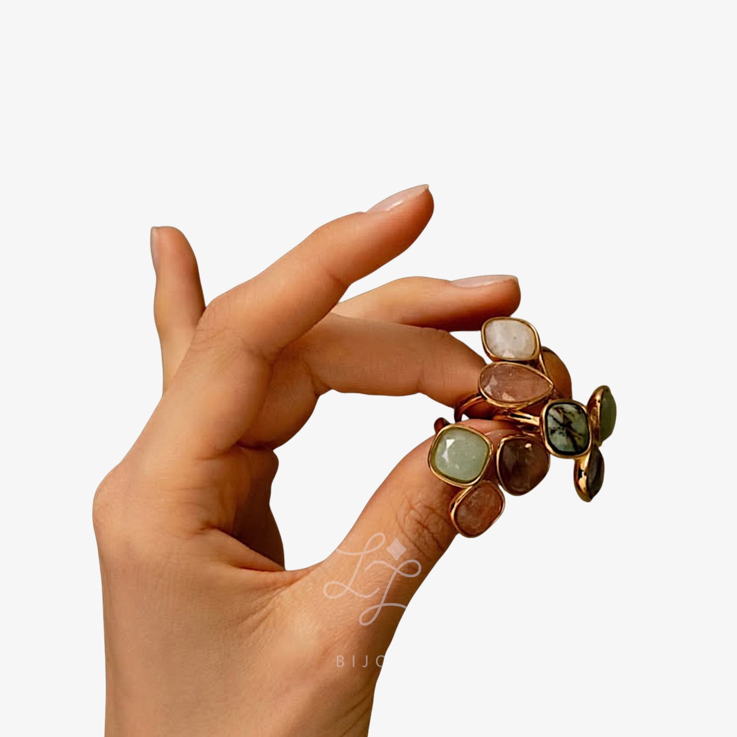 INDIA Bague "3 PIERRES"