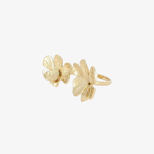VIRGINIA Bague "DOUBLE FLEUR "
