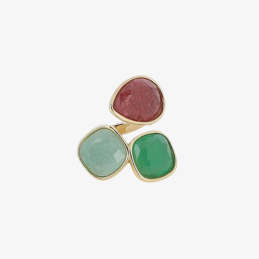 INDIA Bague "3 PIERRES"