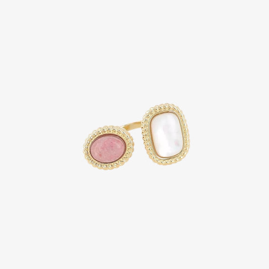 OLENA Bague " DOUBLES PIERRES"