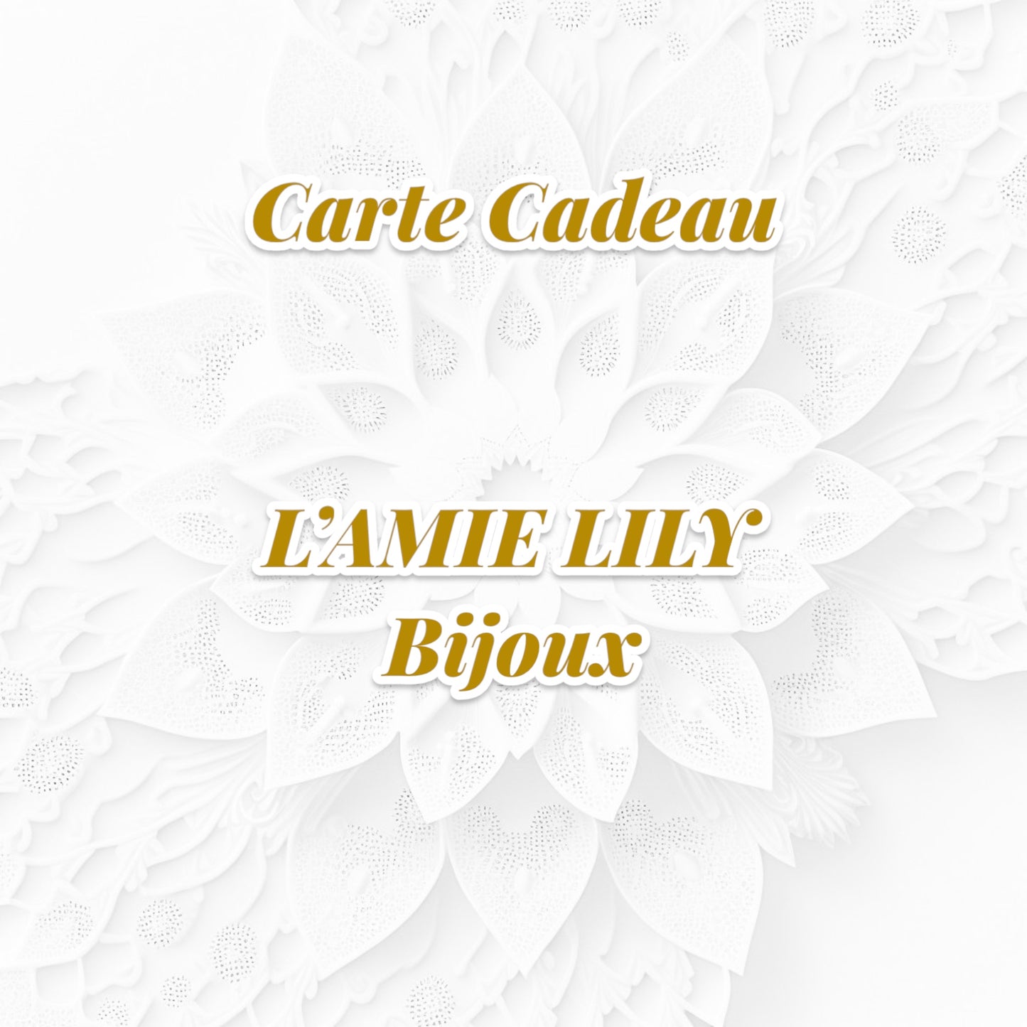 CARTE L'AMIE LILY BIJOUX